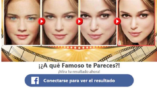 ¿A qué famoso te parecés?, el peligroso juego de Facebook que se apodera de datos y fotos