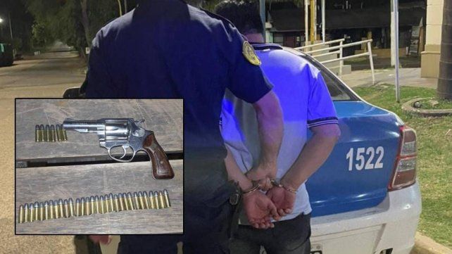 Un hombre fue detenido en San Benito luego de que una intervención por un presunto caso de violencia de género revelara que llevaba un revólver calibre .32.