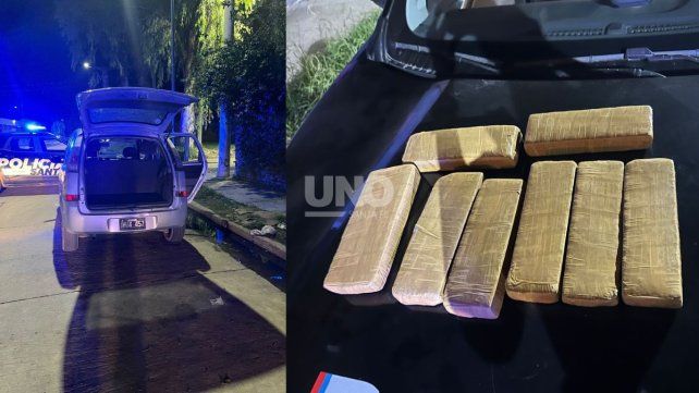 La droga secuestrada durante el operativo policial que terminó con cuatro detenidos
