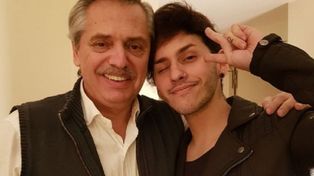 Padre e hijo. Alberto Fernández y Estalisnao, quien se mostró picante en las redes sociales.