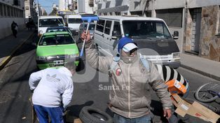 Encendida movilización de los limpiavidrios en el centro