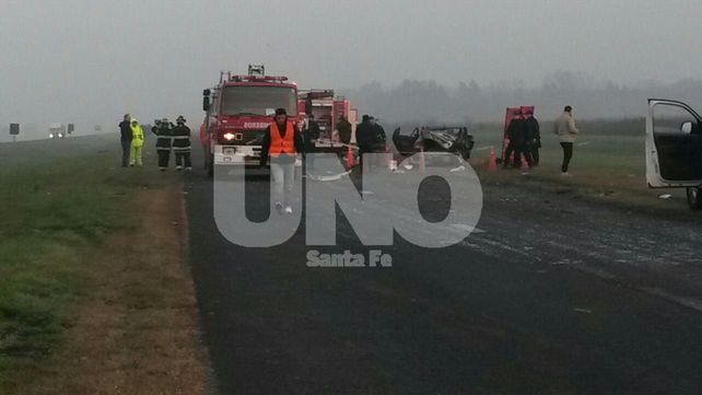 Funes: choque fatal en la autopista Rosario - Córdoba