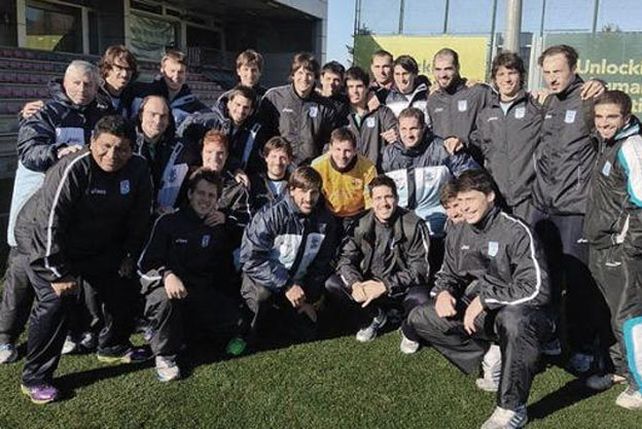 Los Gladiadores visitaron a Messi en Barcelona