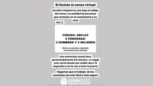 El mensaje sobre el censo que se volvió viral en redes