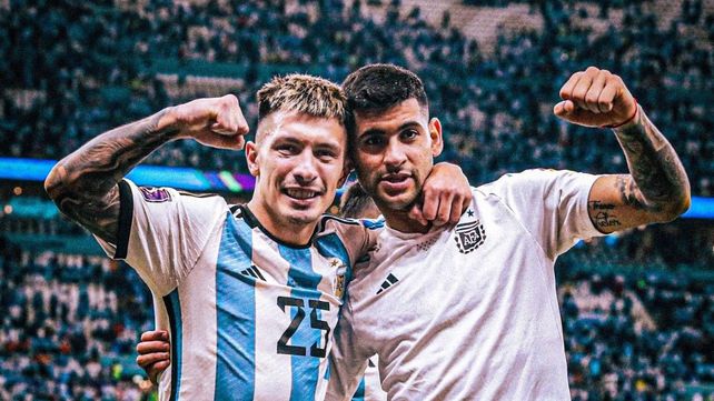 Lisandro Martínez y Cristian Romero