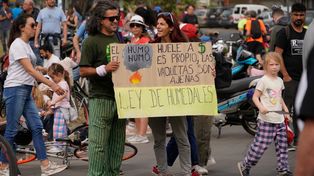 Miles de manifestantes coparon este sábado el puente a Victoria.