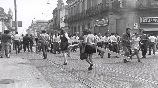 En la calle. Clase obrera y estudiantes fueron los protagonistas fundamentales.