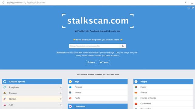 Lanzan un sitio para stalkear a usuarios de Facebook