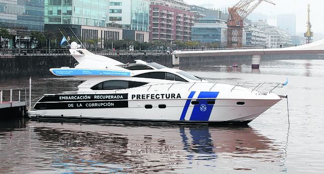 presentación. El yate de Jaime fue mostrado ayer en Puerto Madero.