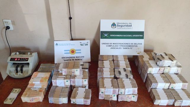 El dinero secuestrado fue remitido por orden judicial al Banco Nación de la ciudad de Santa Fe.