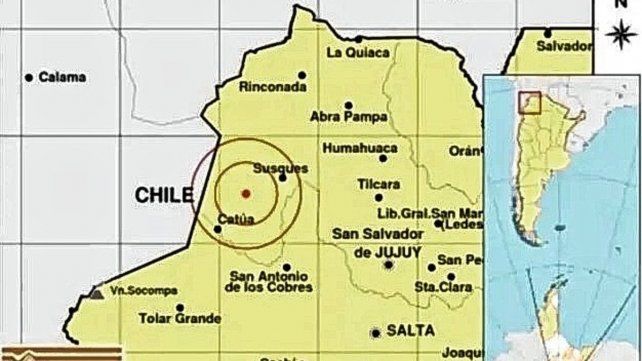 Un sismo de 6,4 se registró en Jujuy y se sintió también en Chile, sin víctimas ni daños graves Un sismo de 6,4 se registró en Jujuy y se sintió también en Chile, sin víctimas ni daños graves