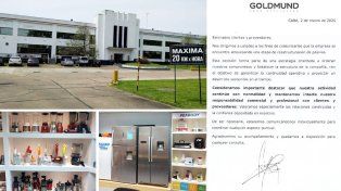 Goldmund, fabricantes de Peabody inició concurso preventivo. Crece la crisis del sector de electrodomésticos, por caida de ventas y masividad de importaciones