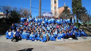 Los hijos de camioneros santafesinos, en La Falda, donde están de vacaciones en el hotel del gremio.&nbsp;