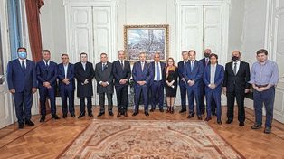 El presidente reunió a los gobernadores del PJ para analizar el fallo de la Corte por coparticipación. (Archivo)