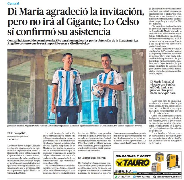 Di María y Lo Celso, dos excanallas que fueron campeones con la selección argentina en la última Copa América.