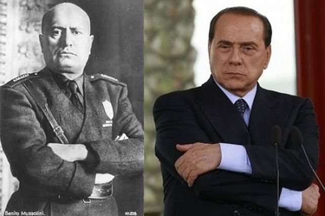 Silvio Berlusconi dice que perdió el poder en Italia como Benito Mussolini