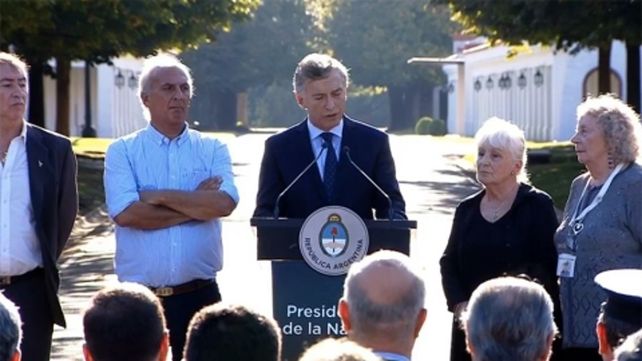 Macri en olivos. Pudimos empezar a saldar una deuda muy dolorosa que teníamos con nuestro héroes.