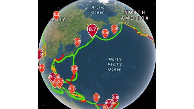 Así se vivió el sismo en Kamchatka: los videos del terremoto que sacudió la península rusa