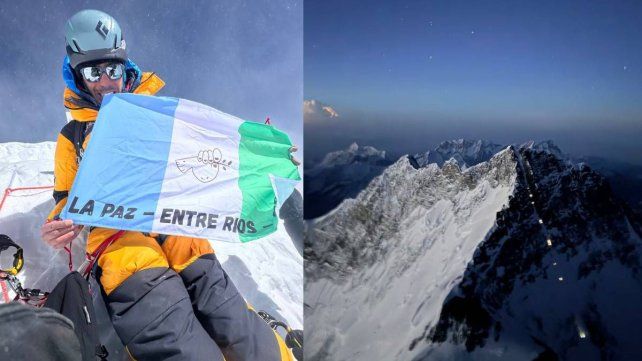 Hazaña: el entrerriano Juan Cruz Rodríguez conquistó el Lhotse, la cuarta montaña más alta del mundo