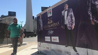 Así se preparaba el Obelisco para recibir a los Palmeras y a la Filarmónica de Santa Fe