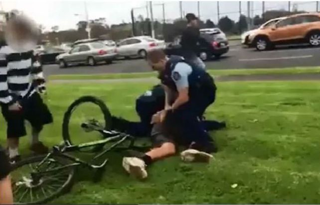 La imagen del joven cuando fue detenido.