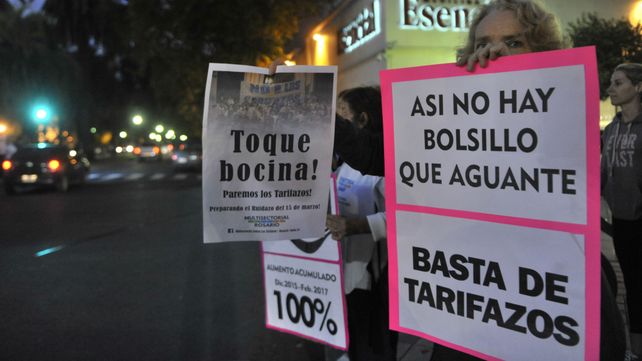 Los tarifazos en los servicios públicos fueron motivo de protesta.&nbsp;