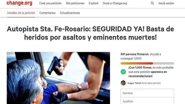 A raíz de los hechos de inseguridad en la autopista Santa Fe-Rosario