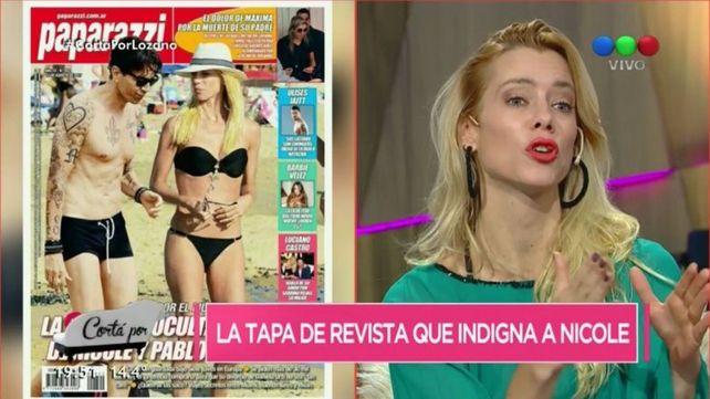 Si fuera real, lo blanquearía, dijo Nicole que negó la foto que la muestra con Cosentino