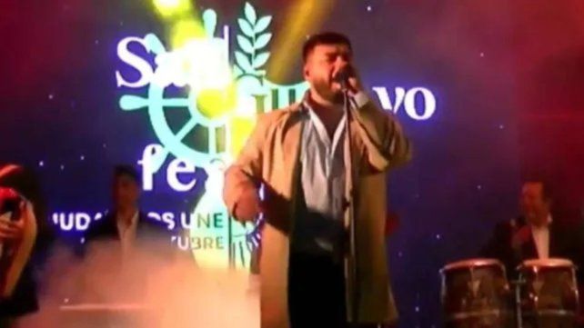 Nicolás Mattioli en los festejos por el 135º aniversario de San Gustavo