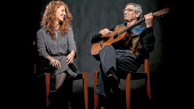 Juan Falú y Nadia Szachniuk presentando su nuevo disco Falú.