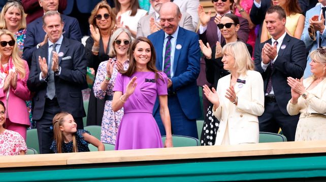 Kate Middleton reapareció en Wimbledon y fue ovacionada.&nbsp;