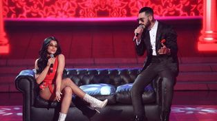 Charlotte y Cristian Sergio, con un parecido muy importante al cantante colombiano.&nbsp;