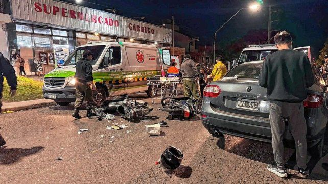 Un accidente de tránsito en Paraná dejó como saldo tres personas heridas.