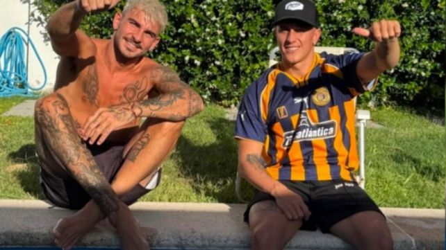 Franco Cervi con la de Central. El día que saludó al club en su 135 aniversario.