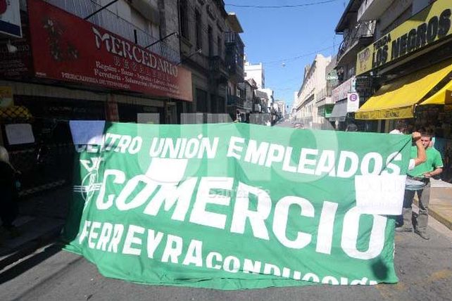 Manifestación del Cuec en el microcentro por las malas condiciones laborales