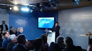 Javier Milei en Davos se reinió con CEOs de bancos