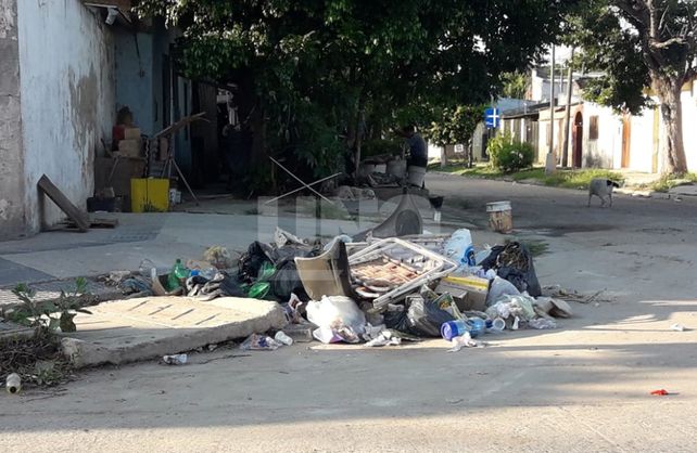 El ingreso al populoso barrio San Lorenzo por calle Entre Ríos