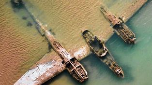 Un avión de la Segunda Guerra Mundial emerge en Gales