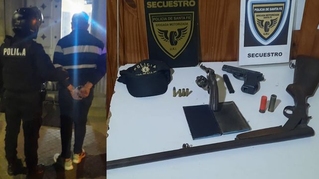 El detenido por violencia de género y las armas secuestradas