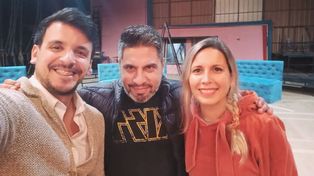 Los protagonistas Santiago Vidal, Cristian Maldonado y Laura Pasini.