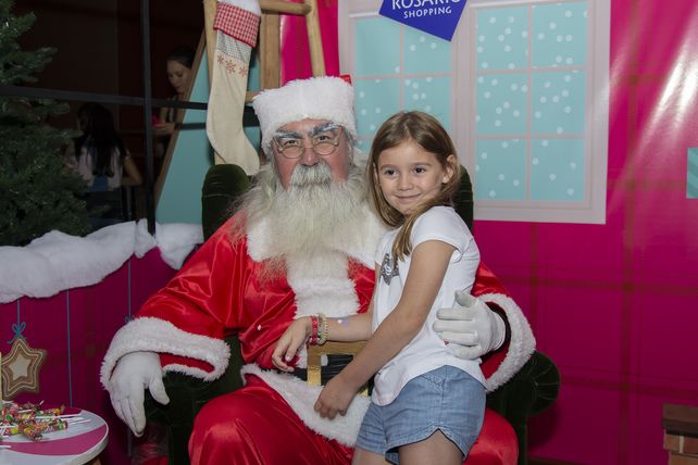 Papá Noel y Clara Cervio