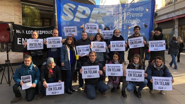 Volanteada del Sindicato de Prensa por despidos en Télam
