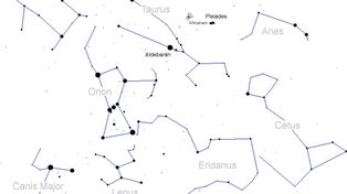 PLANO. Cómo ubicar al Wirtanen en los cielos entrerrianos.