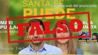 El anuncio que vinculaba a Maximiliano Pullaro y Amalia Granata fue denunciado ante el Tribunal Electoral.&nbsp;