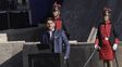 El gobernador Maximiliano Pullaro en el acto del Día a la Bandera.