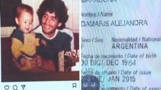 La supuesta prueba. Diego Maradona con Damaris, de acuerdo a lo que mostró la mujer. También hizo público su DNI. La supuesta prueba. Diego Maradona con Damaris, de acuerdo a lo que mostró la mujer. También hizo público su DNI.