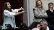 Cruce entre las diputadas Lilia Lemoine y Marcela Pagano durante la exposición de Guillermo Francos en el Congreso.
