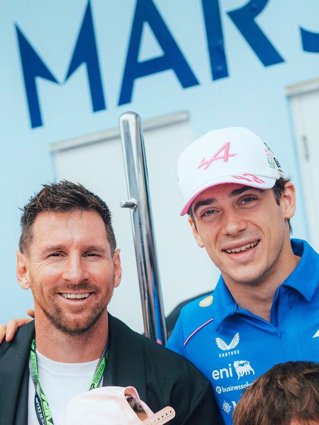 Messi revolucionó el GP de Miami, visitó a Colapinto y dejó una frase especial