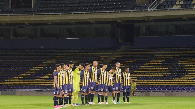 El plantel canalla en la previa del choque ante Mineiro