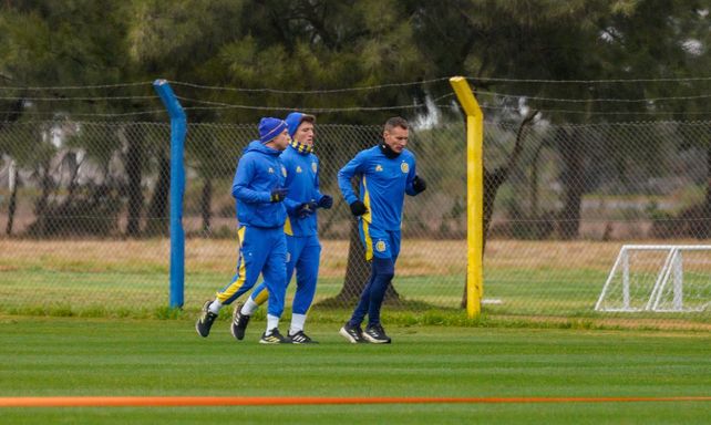 Marco Ruben se entrenó de manera diferenciada, junto a Ignacio Ovando y Gaspar Duarte.